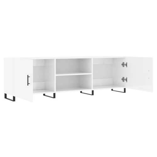 TV ormarić sjajni bijeli 150 x 30 x 50 cm od konstruiranog drva - Visoko sjajno bijela 1 Cijena