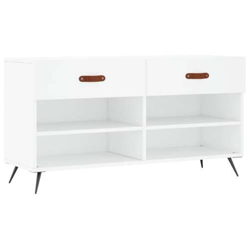 Klupa za cipele bijela 102 x 35 x 55 cm od konstruiranog drva - Bijela 1 Cijena