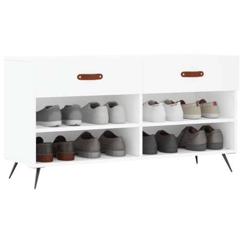 Klupa za cipele bijela 102 x 35 x 55 cm od konstruiranog drva - Bijela 1 Cijena