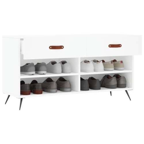 Klupa za cipele bijela 102 x 35 x 55 cm od konstruiranog drva - Bijela 1 Cijena