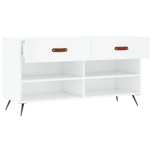 Klupa za cipele bijela 102 x 35 x 55 cm od konstruiranog drva - Bijela 1 Cijena
