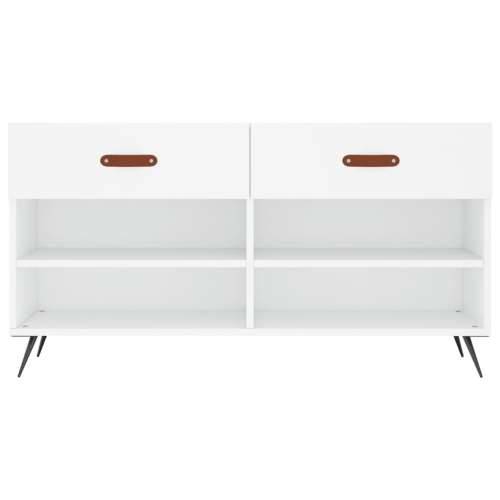 Klupa za cipele bijela 102 x 35 x 55 cm od konstruiranog drva - Bijela 1 Cijena