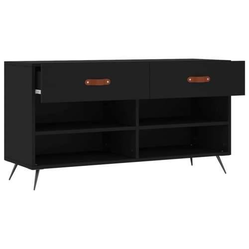 Klupa za cipele crna 102 x 35 x 55 cm od konstruiranog drva - Crna 1 Cijena