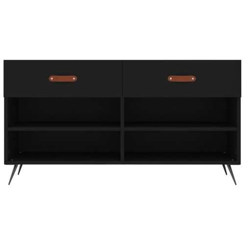 Klupa za cipele crna 102 x 35 x 55 cm od konstruiranog drva - Crna 1 Cijena
