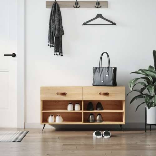 Klupa za cipele boja hrasta 102 x 35 x 55 cm konstruirano drvo - sonoma hrast 1 Cijena
