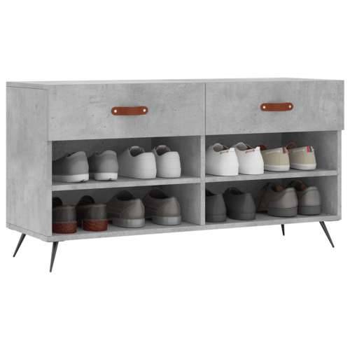 Klupa za cipele siva boja betona 102x35x55 cm konstruirano drvo - Beton siva 1 Cijena