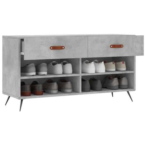Klupa za cipele siva boja betona 102x35x55 cm konstruirano drvo - Beton siva 1 Cijena