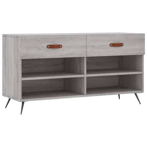 Klupa za cipele siva boja hrasta 102x35x55 cm konstruirano drvo - Sivi hrast sonoma 1 Cijena