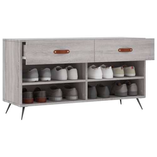 Klupa za cipele siva boja hrasta 102x35x55 cm konstruirano drvo - Sivi hrast sonoma 1 Cijena