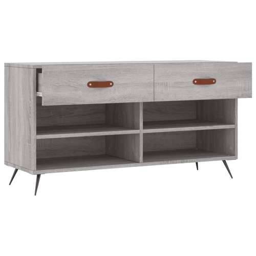 Klupa za cipele siva boja hrasta 102x35x55 cm konstruirano drvo - Sivi hrast sonoma 1 Cijena