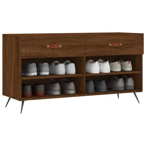 Klupa za cipele smeđa boja hrasta 102x35x55cm konstruirano drvo - Smeđi hrast 1 Cijena