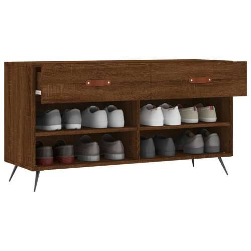 Klupa za cipele smeđa boja hrasta 102x35x55cm konstruirano drvo - Smeđi hrast 1 Cijena