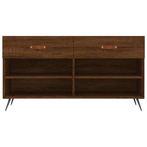 Klupa za cipele smeđa boja hrasta 102x35x55cm konstruirano drvo - Smeđi hrast 1 Cijena