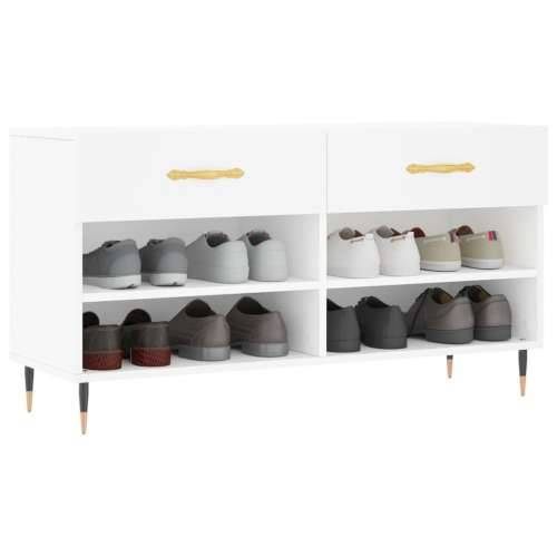 Klupa za cipele bijela 102 x 35 x 55 cm od konstruiranog drva - Bijela 1 Cijena