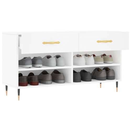 Klupa za cipele bijela 102 x 35 x 55 cm od konstruiranog drva - Bijela 1 Cijena