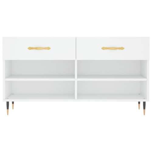 Klupa za cipele bijela 102 x 35 x 55 cm od konstruiranog drva - Bijela 1 Cijena