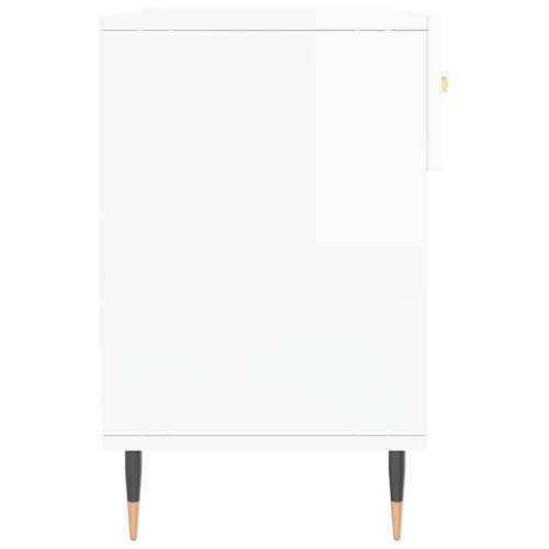 Klupa za cipele sjajna bijela 102x35x55 cm konstruirano drvo - Visoko sjajno bijela 1 Cijena