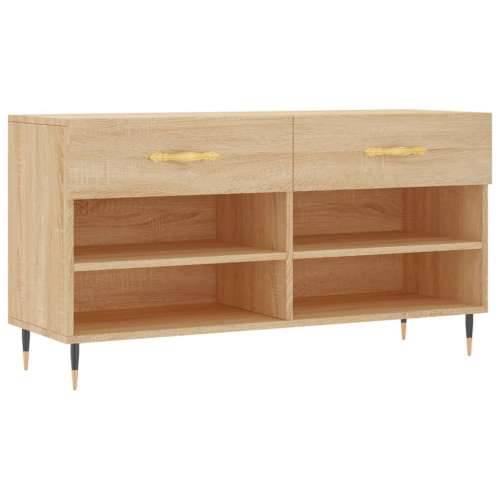 Klupa za cipele boja hrasta 102 x 35 x 55 cm konstruirano drvo Cijena