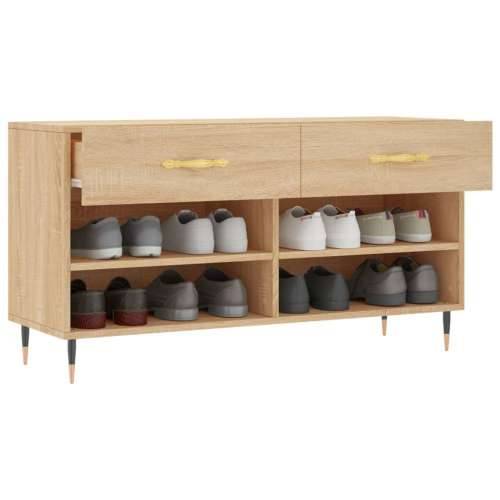 Klupa za cipele boja hrasta 102 x 35 x 55 cm konstruirano drvo Cijena