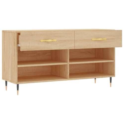 Klupa za cipele boja hrasta 102 x 35 x 55 cm konstruirano drvo Cijena