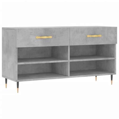 Klupa za cipele siva boja betona 102x35x55 cm konstruirano drvo - Beton siva 1 Cijena