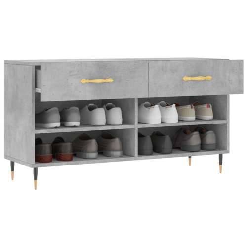 Klupa za cipele siva boja betona 102x35x55 cm konstruirano drvo - Beton siva 1 Cijena