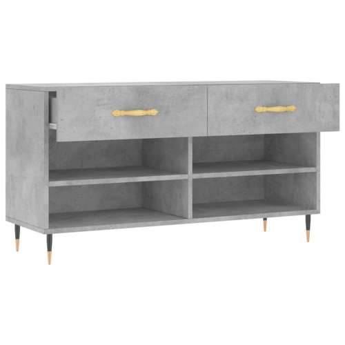 Klupa za cipele siva boja betona 102x35x55 cm konstruirano drvo - Beton siva 1 Cijena