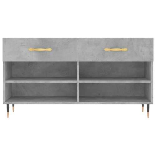 Klupa za cipele siva boja betona 102x35x55 cm konstruirano drvo - Beton siva 1 Cijena