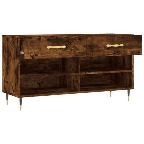 Klupa za cipele boja hrasta 102 x 35 x 55 cm konstruirano drvo - Dimljeni hrast 1 Cijena