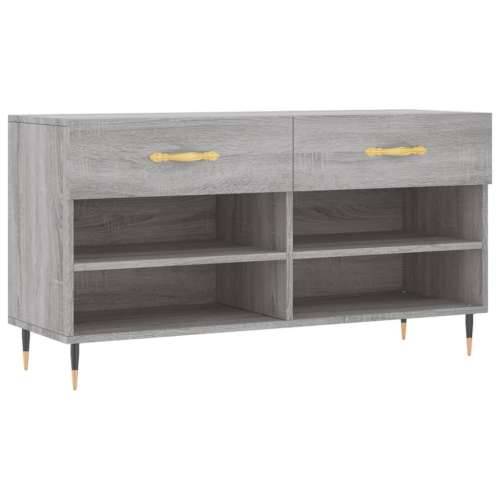 Klupa za cipele siva boja hrasta 102x35x55 cm konstruirano drvo - Sivi hrast sonoma 1 Cijena
