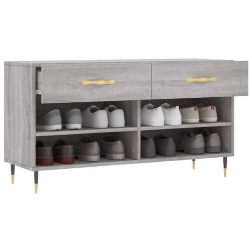 Klupa za cipele siva boja hrasta 102x35x55 cm konstruirano drvo - Sivi hrast sonoma 1 Cijena