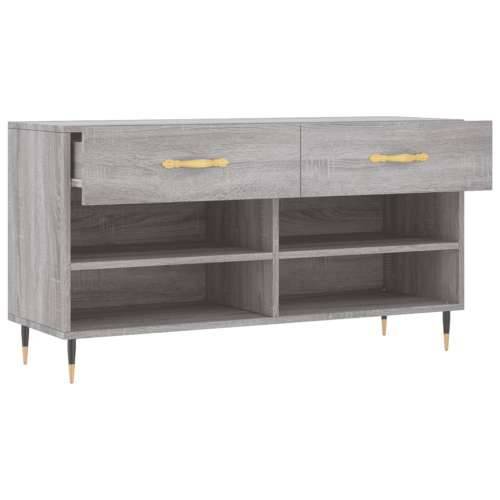 Klupa za cipele siva boja hrasta 102x35x55 cm konstruirano drvo - Sivi hrast sonoma 1 Cijena