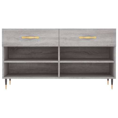 Klupa za cipele siva boja hrasta 102x35x55 cm konstruirano drvo - Sivi hrast sonoma 1 Cijena