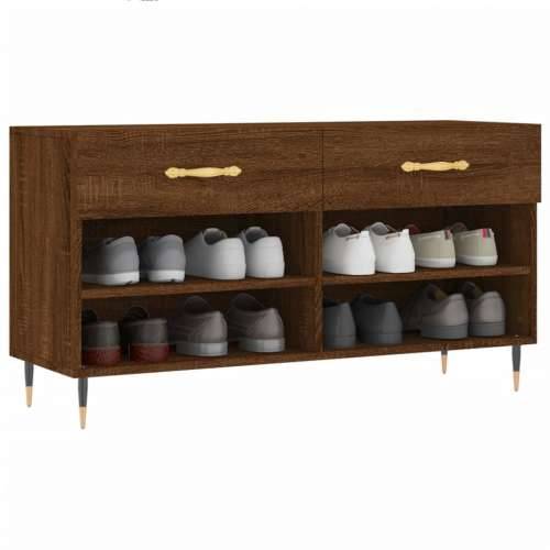 Klupa za cipele smeđa boja hrasta 102x35x55cm konstruirano drvo Smeđi hrast 1 Cijena