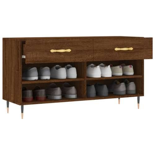 Klupa za cipele smeđa boja hrasta 102x35x55cm konstruirano drvo Smeđi hrast 1 Cijena