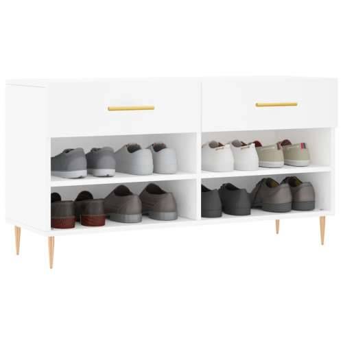 Klupa za cipele bijela 102 x 35 x 55 cm od konstruiranog drva - Bijela 1 Cijena