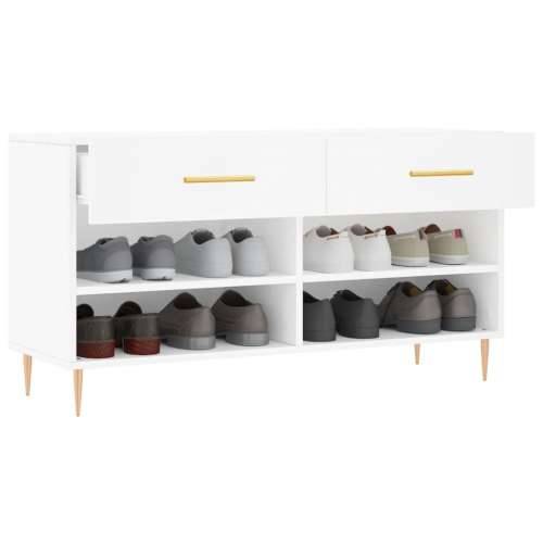 Klupa za cipele bijela 102 x 35 x 55 cm od konstruiranog drva - Bijela 1 Cijena