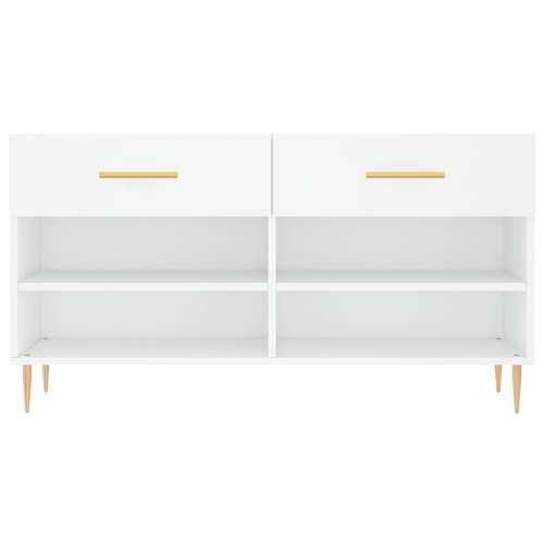Klupa za cipele bijela 102 x 35 x 55 cm od konstruiranog drva - Bijela 1 Cijena