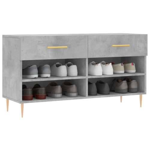 Klupa za cipele siva boja betona 102x35x55 cm konstruirano drvo - Beton siva 1 Cijena