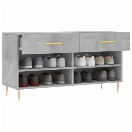 Klupa za cipele siva boja betona 102x35x55 cm konstruirano drvo - Beton siva 1 Cijena