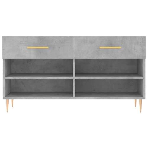 Klupa za cipele siva boja betona 102x35x55 cm konstruirano drvo - Beton siva 1 Cijena