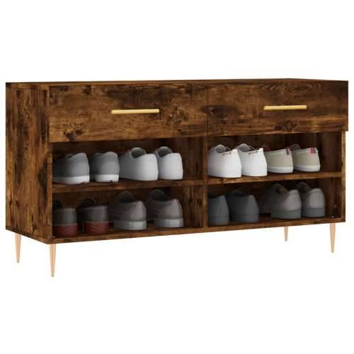Klupa za cipele boja hrasta 102 x 35 x 55 cm konstruirano drvo - Dimljeni hrast 1 Cijena