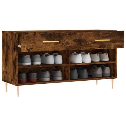 Klupa za cipele boja hrasta 102 x 35 x 55 cm konstruirano drvo - Dimljeni hrast 1 Cijena