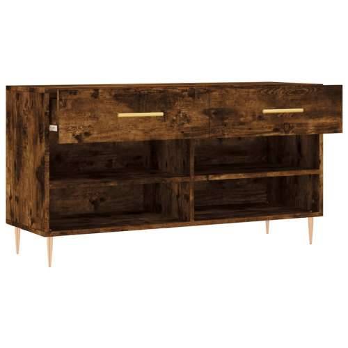 Klupa za cipele boja hrasta 102 x 35 x 55 cm konstruirano drvo - Dimljeni hrast 1 Cijena