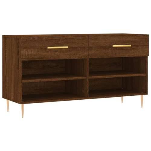 Klupa za cipele smeđa boja hrasta 102x35x55cm konstruirano drvo - Smeđi hrast 1 Cijena
