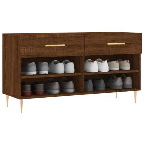 Klupa za cipele smeđa boja hrasta 102x35x55cm konstruirano drvo - Smeđi hrast 1 Cijena