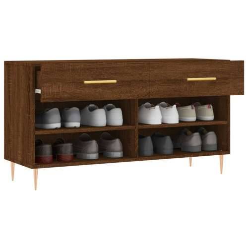 Klupa za cipele smeđa boja hrasta 102x35x55cm konstruirano drvo - Smeđi hrast 1 Cijena