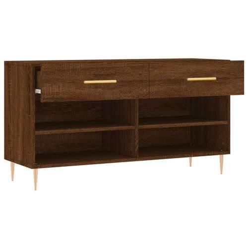 Klupa za cipele smeđa boja hrasta 102x35x55cm konstruirano drvo - Smeđi hrast 1 Cijena