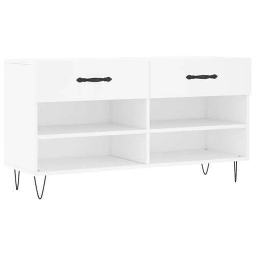 Klupa za cipele bijela 102 x 35 x 55 cm od konstruiranog drva - Bijela 1 Cijena