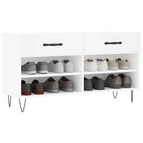 Klupa za cipele bijela 102 x 35 x 55 cm od konstruiranog drva - Bijela 1 Cijena
